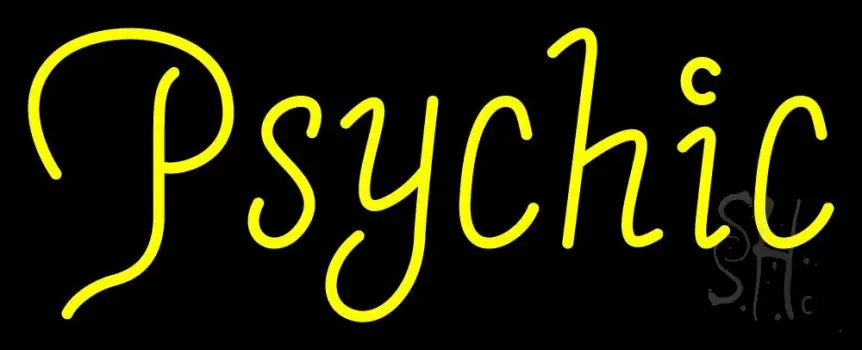 Yellow Psychic Neon Sign