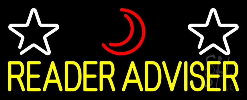 Yellow Reader Advisor Neon Sign