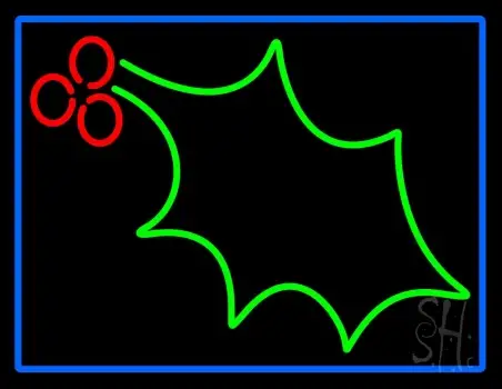 Christmas Holly Neon Sign