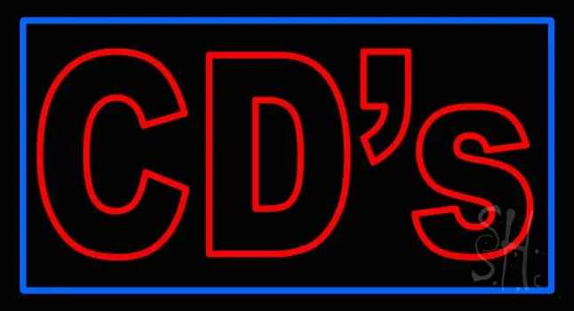 Double Stroke Red Cds Neon Sign
