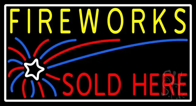 Fireworks Sold Here Neon Sign