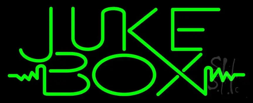 Green Juke Box Neon Sign