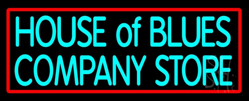 Red Border House Of Blues Company Store Neon Sign