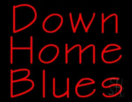 Red Down Home Blues Neon Sign