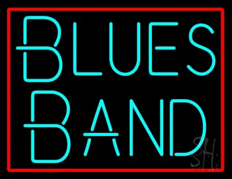 Turquoise Blues Band Neon Sign