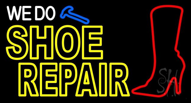 We Do Shoe Repair Neon Sign