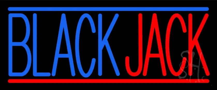 Blackjack Poker Neon Neon Sign