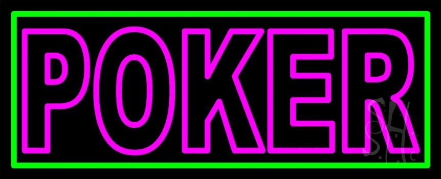 Block Poker Neon Sign