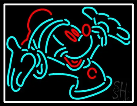 Christmas Mickey Mouse Neon Sign