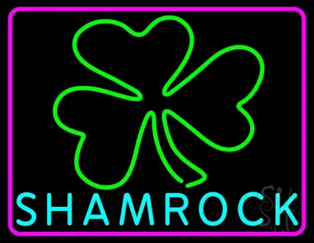 Happy St Patricks Day Shamrock Neon Sign