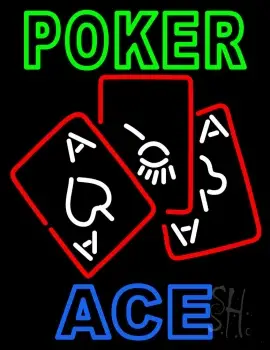 Poker Ace And Poker Neon Sign