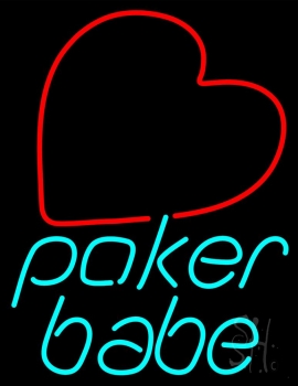 Poker Babe Neon Sign