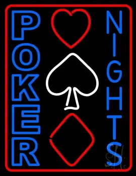 Poker Nights Game Bar Pub Gift Neon Sign