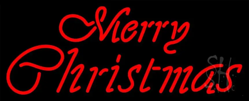 Red Merry Christmas Neon Sign