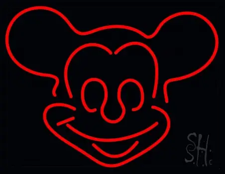 Red Mickey Neon Sign