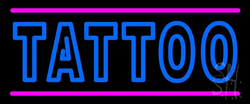 Blue Tattoo Neon Sign