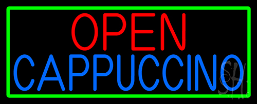 Cappuccino Open Neon Sign