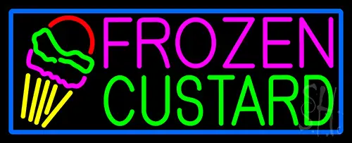 Frozen Custard With Logo Neon Sign