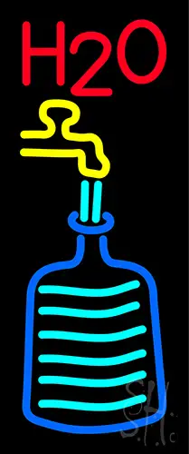 H2o Drinking Water Neon Sign