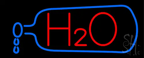 H2o Drinking Water Neon Sign