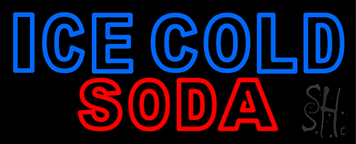 Ice Cold Soda 29 Neon Sign