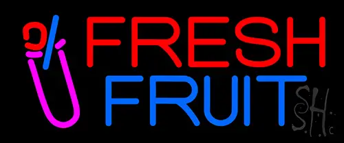Oval Fresh Fruit Smoothies Neon Sign