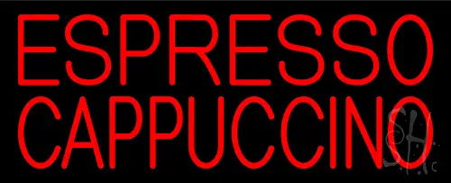 Red Cappuccino And Espresso Neon Sign