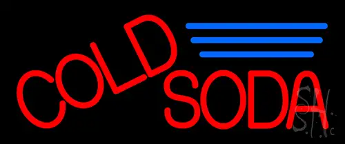 Red Cold Soda Neon Sign