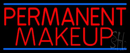 Red Permanent Makeup Neon Sign