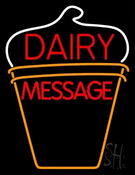 Custom Dairy On Logo Neon Sign