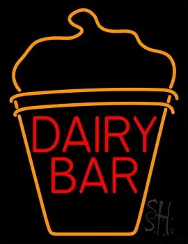 Dairy Bar With Logo Neon Sign