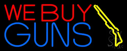 We Buy Guns Neon Sign