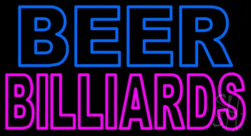 Beer Billiards Neon Sign