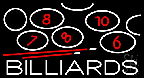 Billiards With Logo 1 Neon Sign