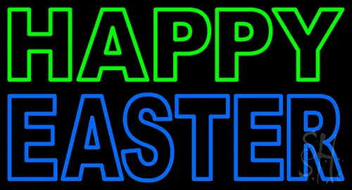 Happy Easter With Egg 2 Neon Sign