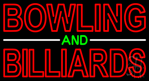 Bowling And Billiards Neon Sign
