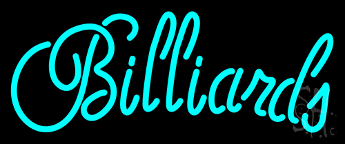 Cursive Letter Billiards 2 Neon Sign
