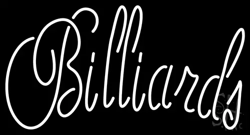Cursive Letter Billiards Neon Sign