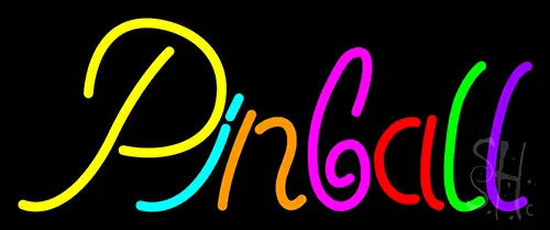 Cursive Letter Pinball 2 Neon Sign