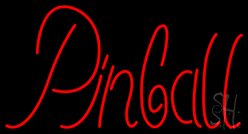 Cursive Letter Pinball Neon Sign