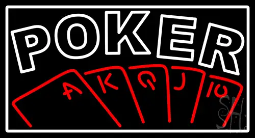 Double Storke Poker 1 Neon Sign