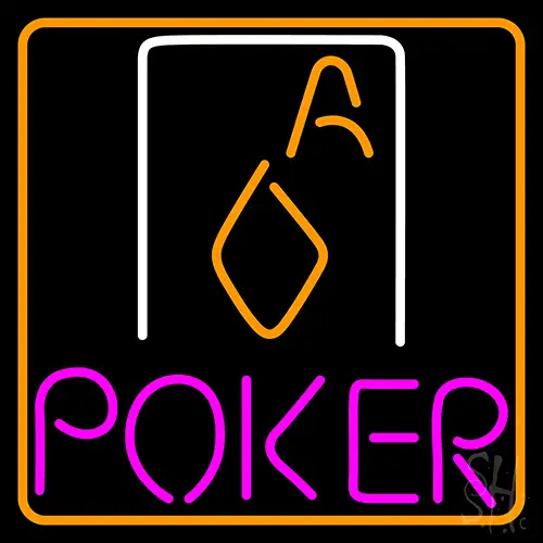 Double Storke Poker 4 Neon Sign