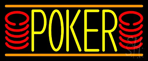 Double Storke Poker 6 Neon Sign