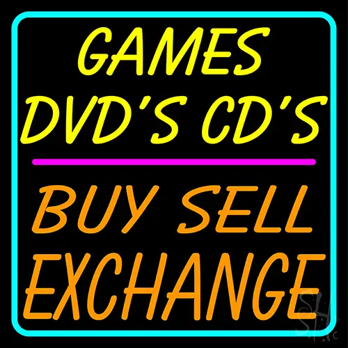 Games Dvds Cds Buy Sell Exchange 2 Neon Sign