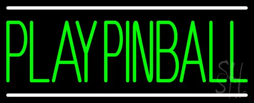Green Play Pinball Neon Sign