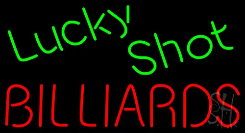 Lucky Shot Billiards Neon Sign
