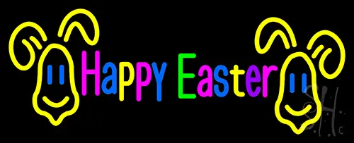 Multicolor Happy Easter Neon Sign