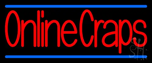 Online Craps 2 Neon Sign