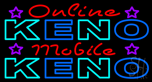 Online Keno Mobile Keno 1 Neon Sign