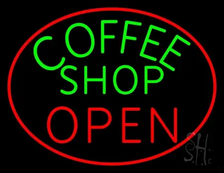 Coffee Shop Open Neon Sign